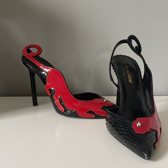 SAINT LAURENT ANJA PANTHER PUMPS - Picture 5 of 9
